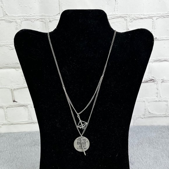 The Walking Dead Jewelry Lot Bracelets Necklaces 7 Pc Charms Black Silver Tone - Picture 6 of 12